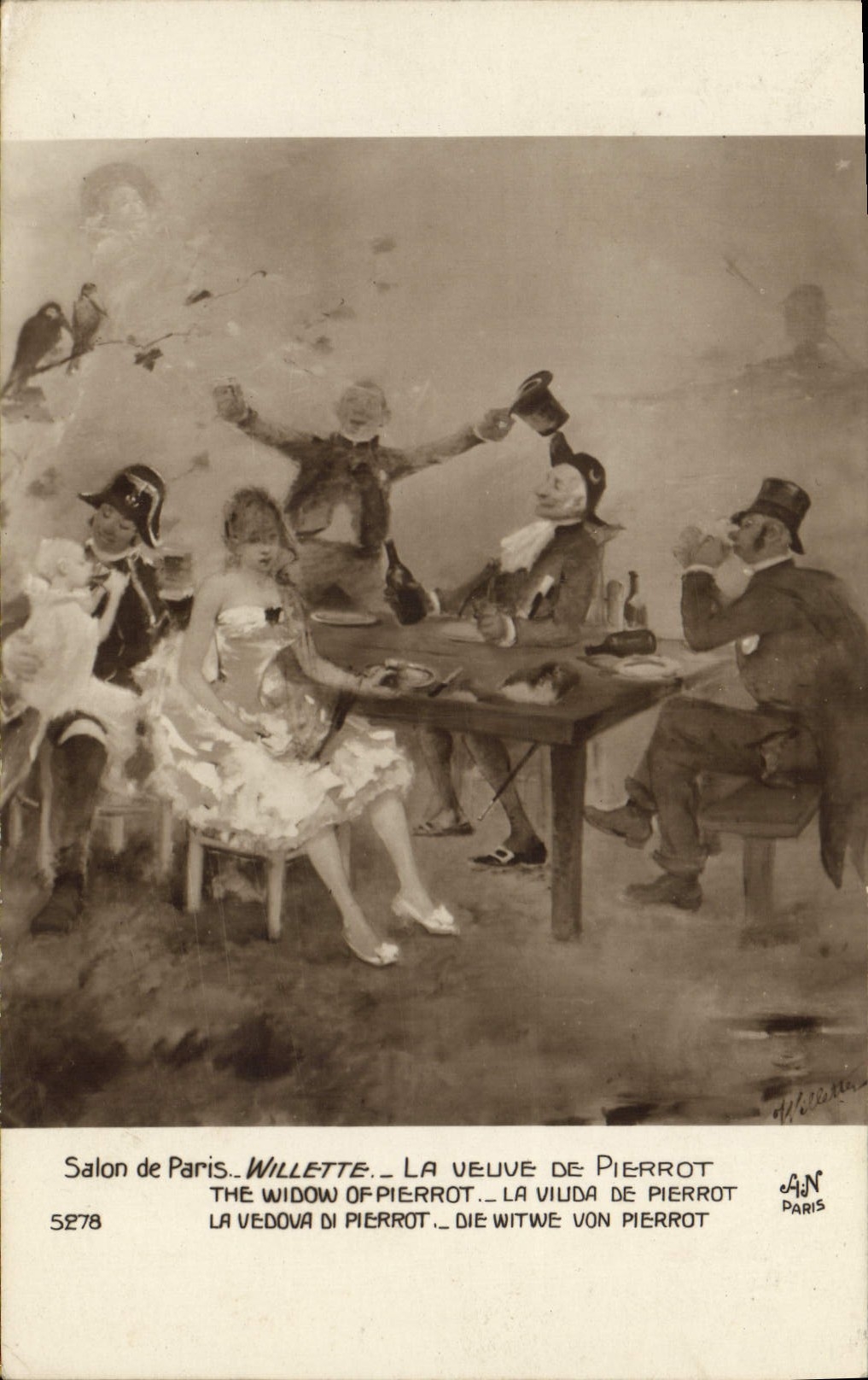 CPA Salon de Paris Willette la veuve de Pierrot 