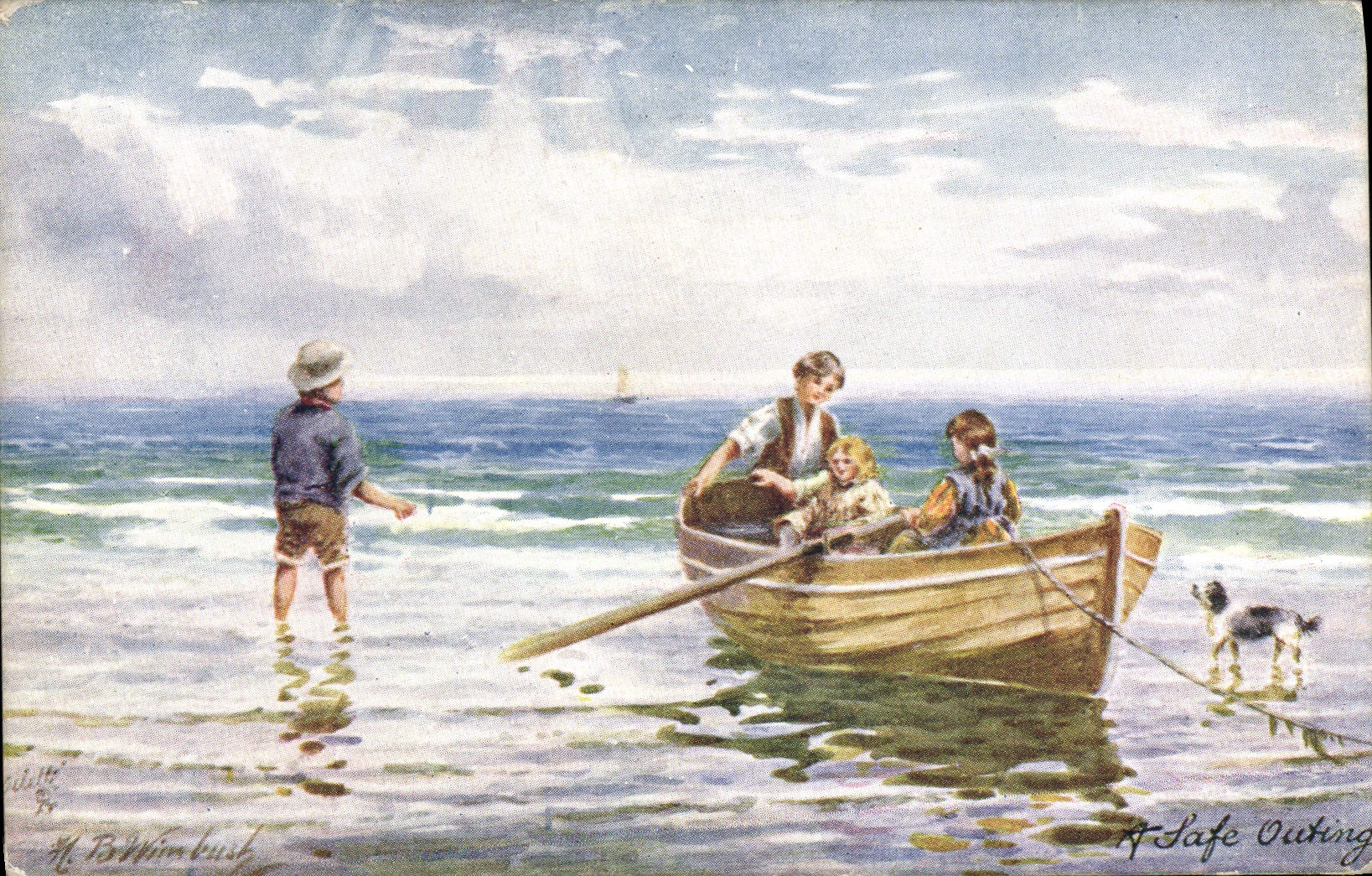CPA Bateau Enfants 