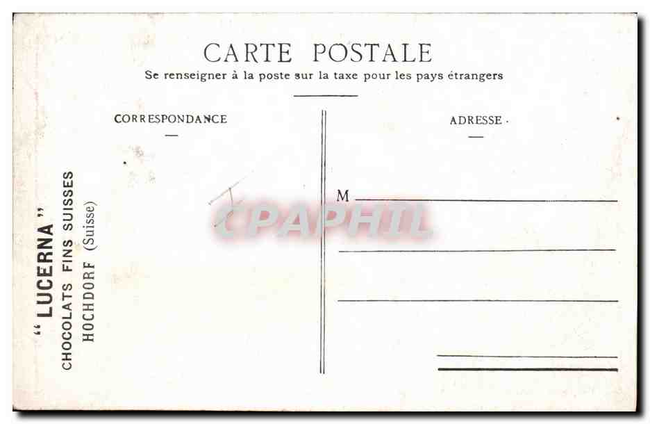 CPA Partie perdue  — Verso