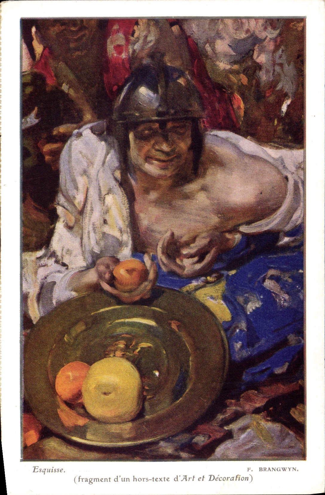 Esquisse — fragment d’un hors-texte d’Art et Décoration — F. Brangwyn