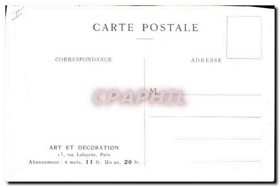 Esquisse — fragment d’un hors-texte d’Art et Décoration — F. Brangwyn — Verso
