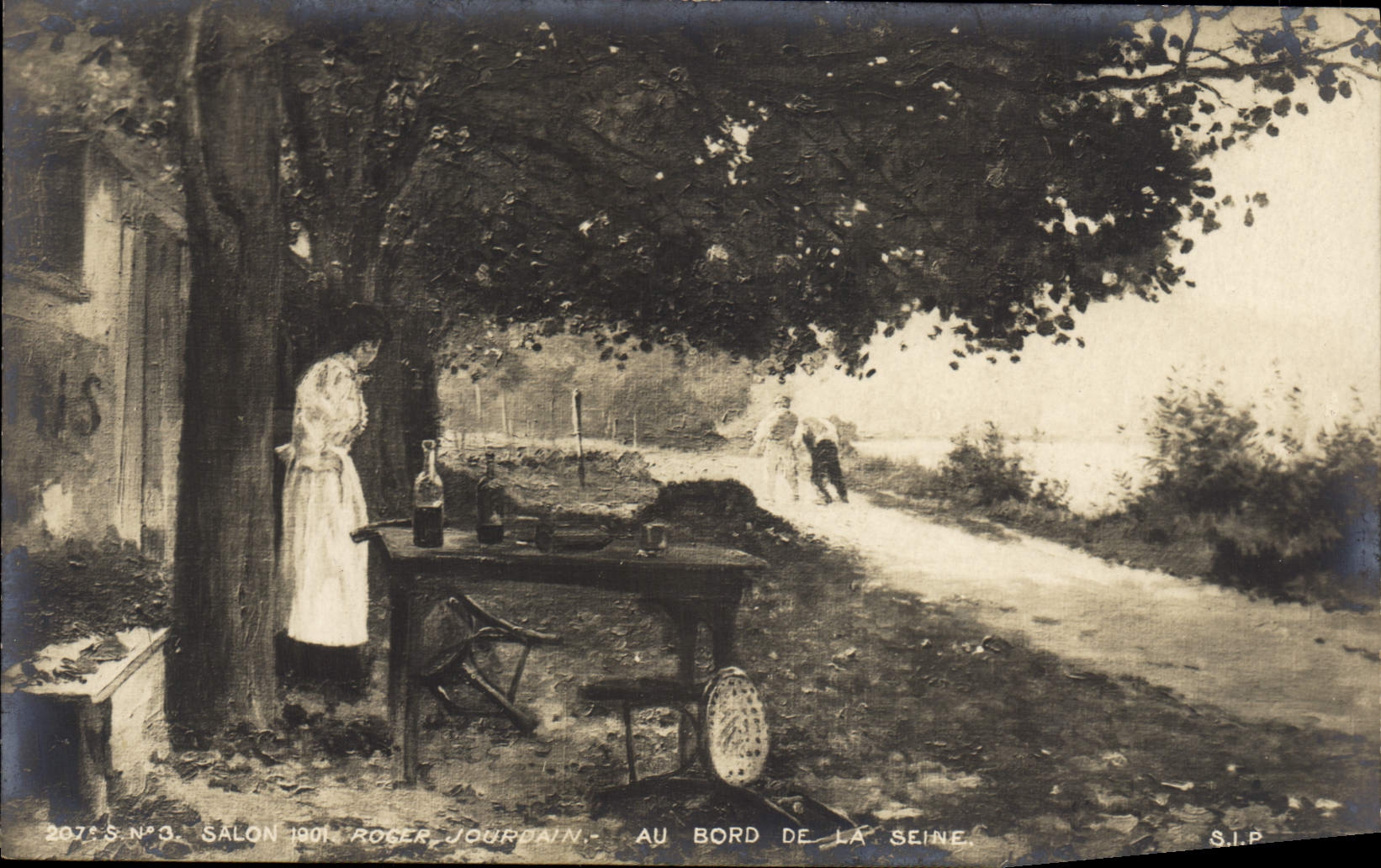 CPA salon 1901 Jourdain Au bord de la Seine 