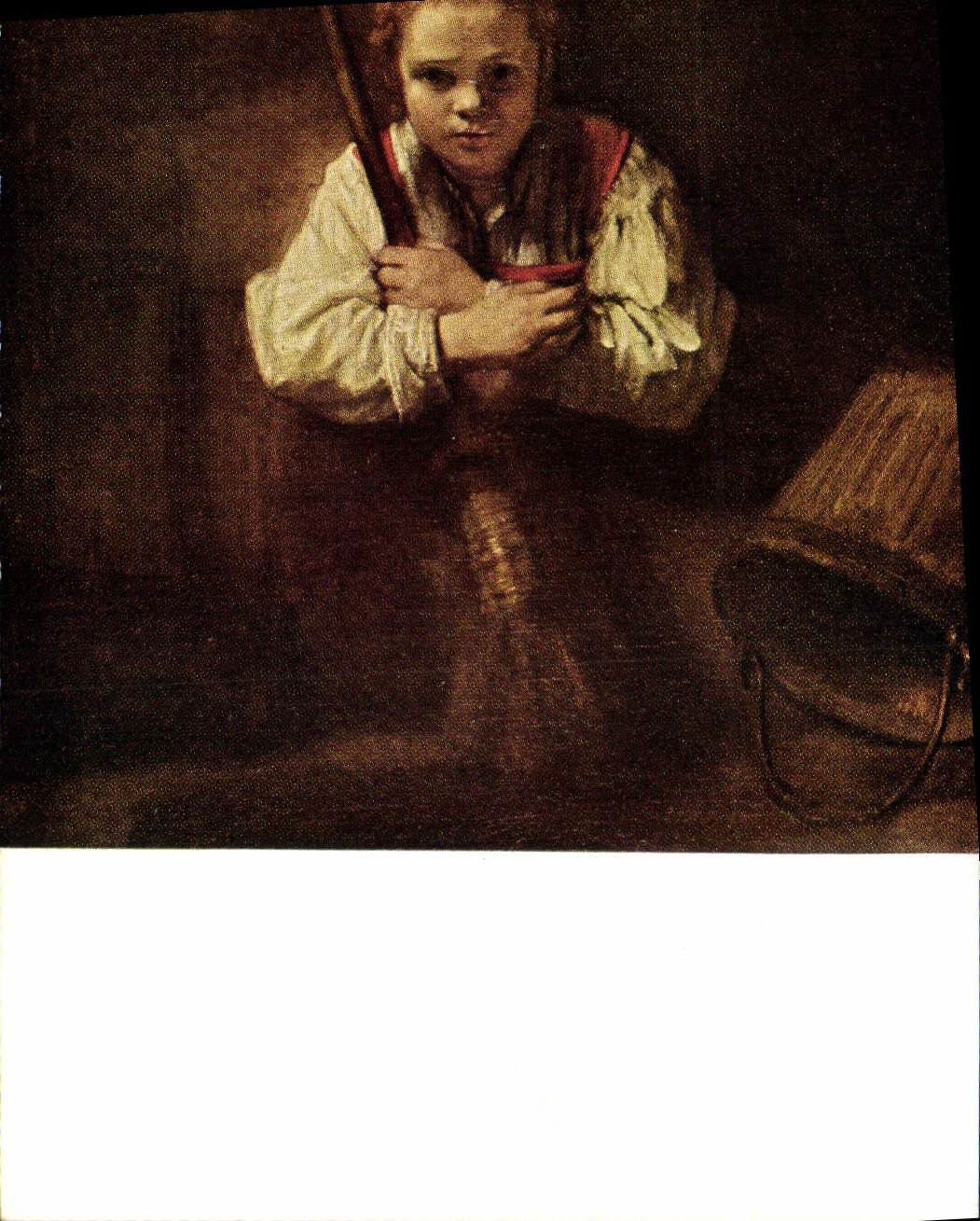 CPA A girl with a Broom Rembrandt Mellon Collection 