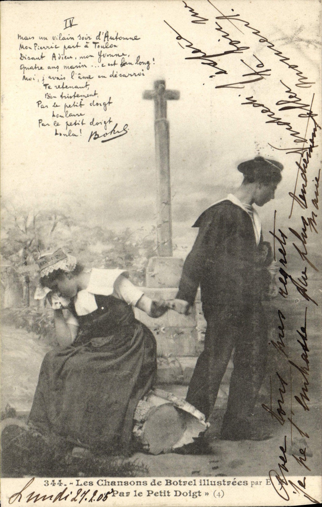 CPA Folklore Botrel Les chansons de Botrel illustrees Par le petit doigt Marin 