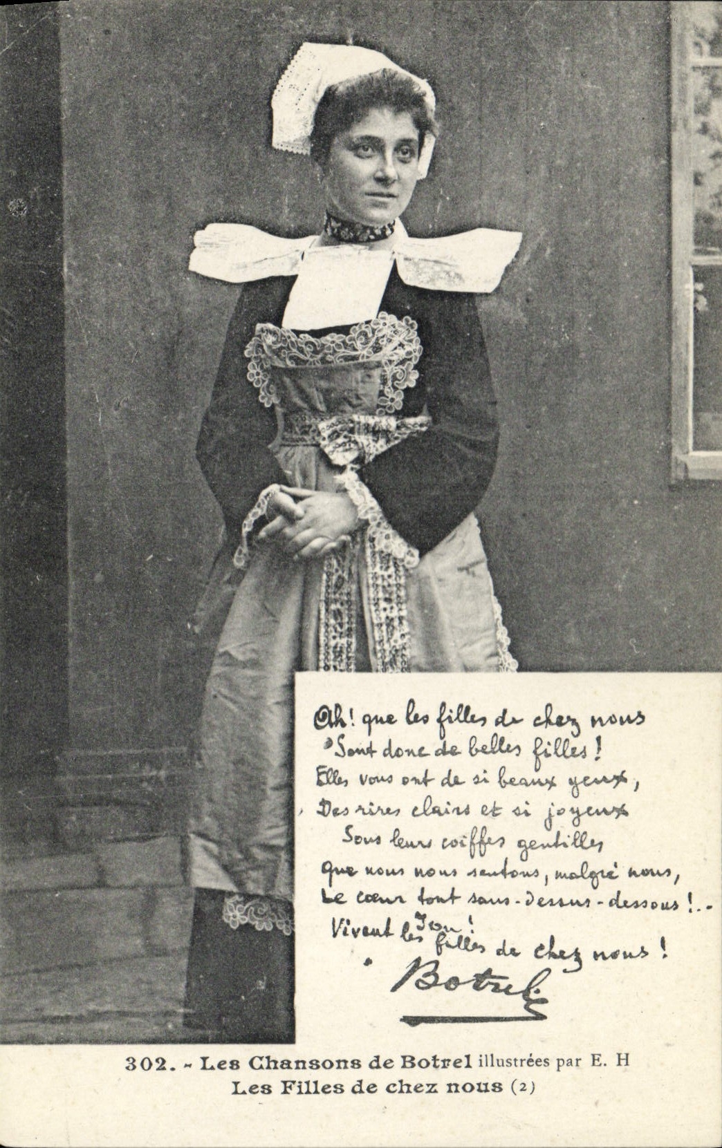 CPA Folklore Botrel Les chansons de Botrel illustrees Les filles de chez nous 
