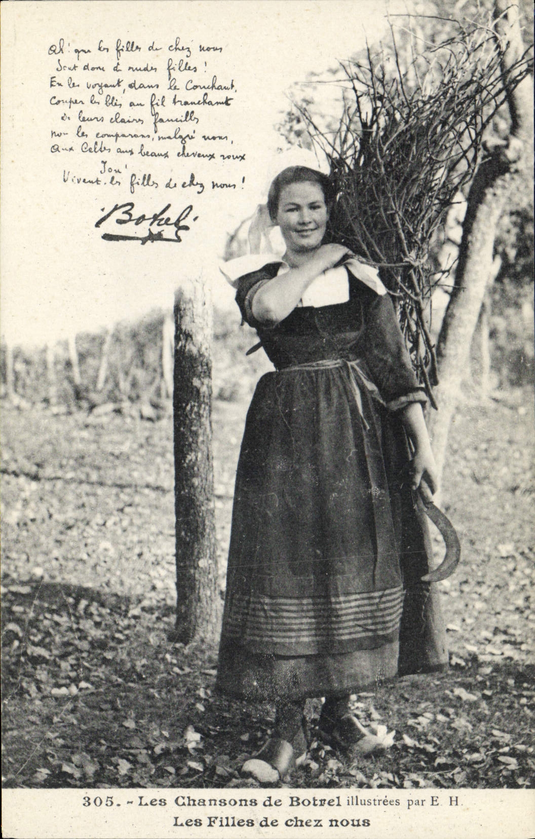 CPA Folklore Botrel Les chansons de Botrel illustrees Les filles de chez nous 