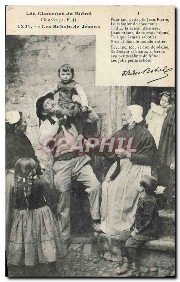 CPA Folklore Botrel Les chansons de Botrel illustrees Les sabots de Jesus 