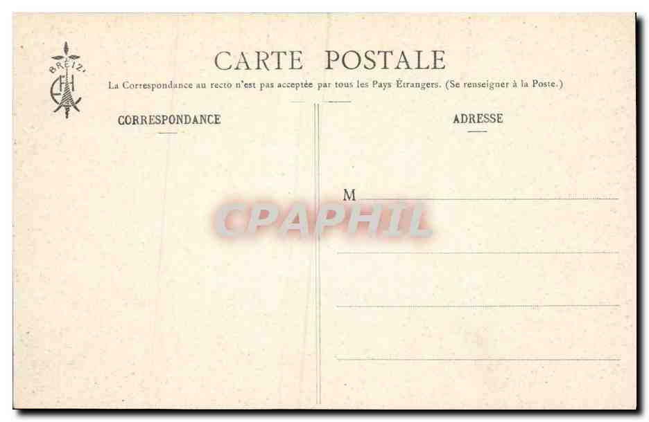 CPA Folklore Botrel Les chansons de Botrel illustrees La cruelle berceuse Barque Bateau  — Verso