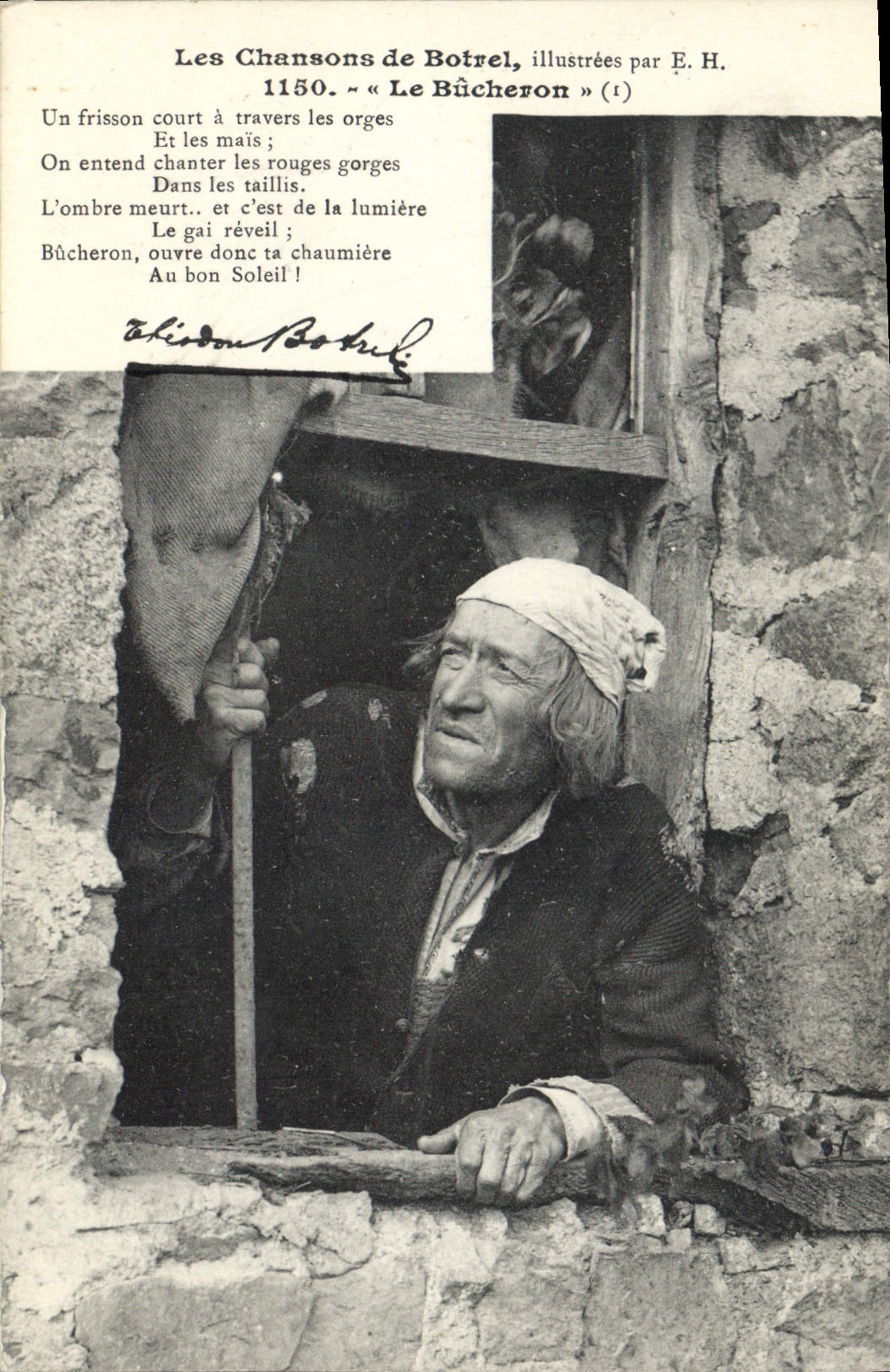 CPA Folklore Botrel Les chansons de Botrel illustrees Le bucheron 