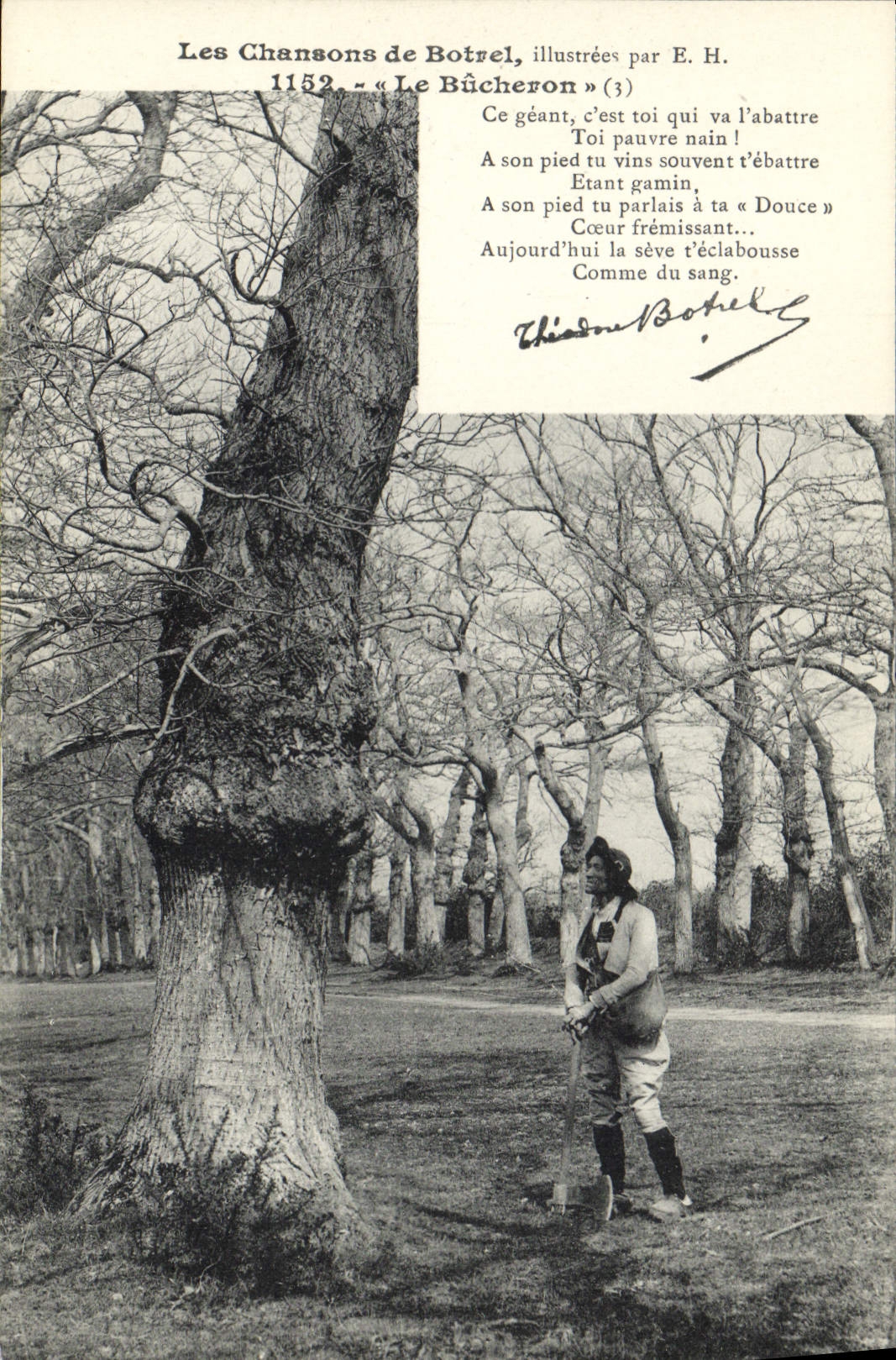 CPA Folklore Botrel Les chansons de Botrel illustrees Le bucheron 