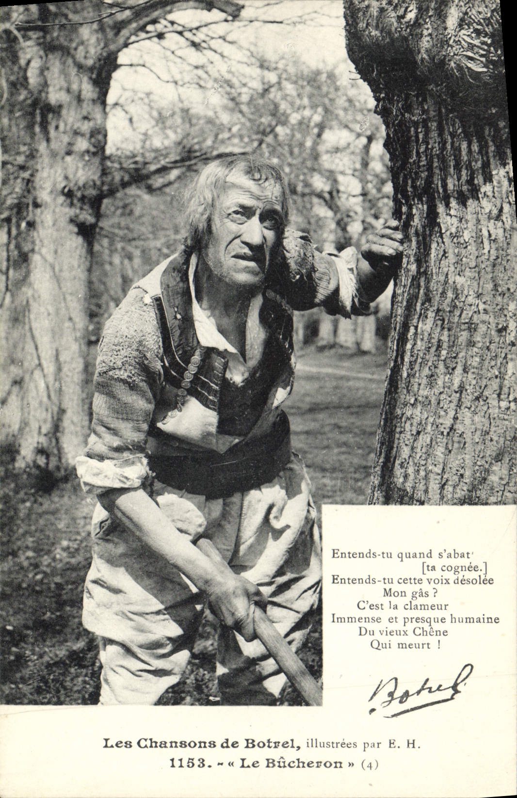 CPA Folklore Botrel Les chansons de Botrel illustrees Le bucheron 