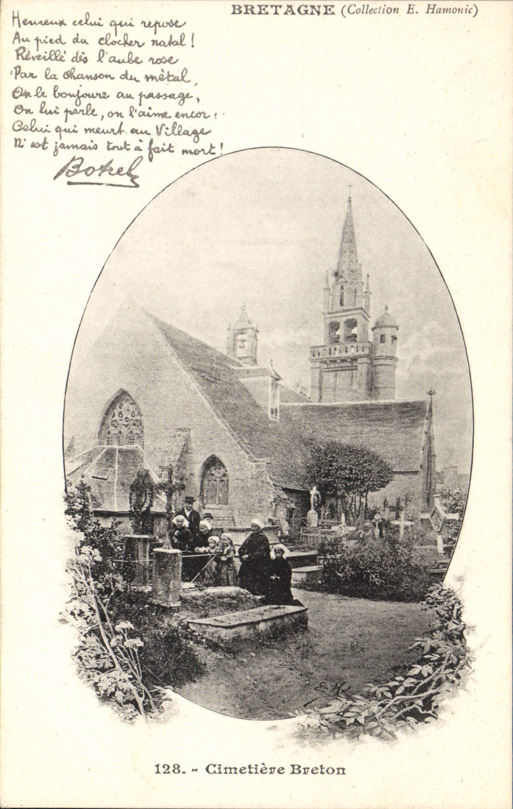 CPA Folklore Botrel Cimetiere breton 