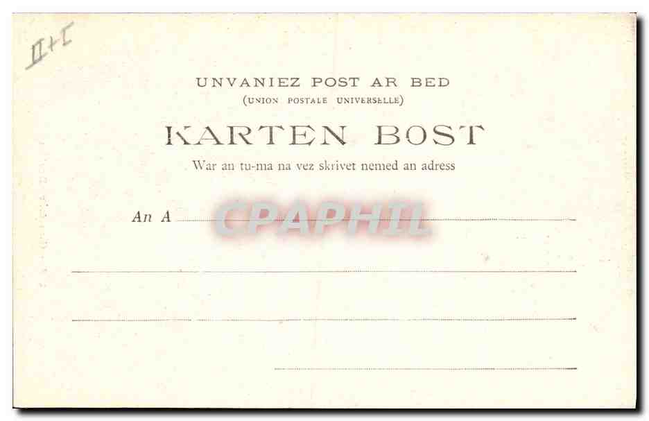 CPA Folklore Botrel Cimetiere breton  — Verso