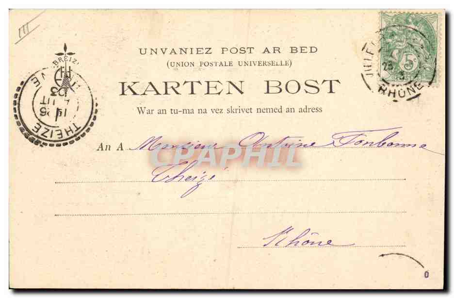 CPA Folklore Botrel Les chansons de Botrel illustrees La chanson du patour Chien  — Verso