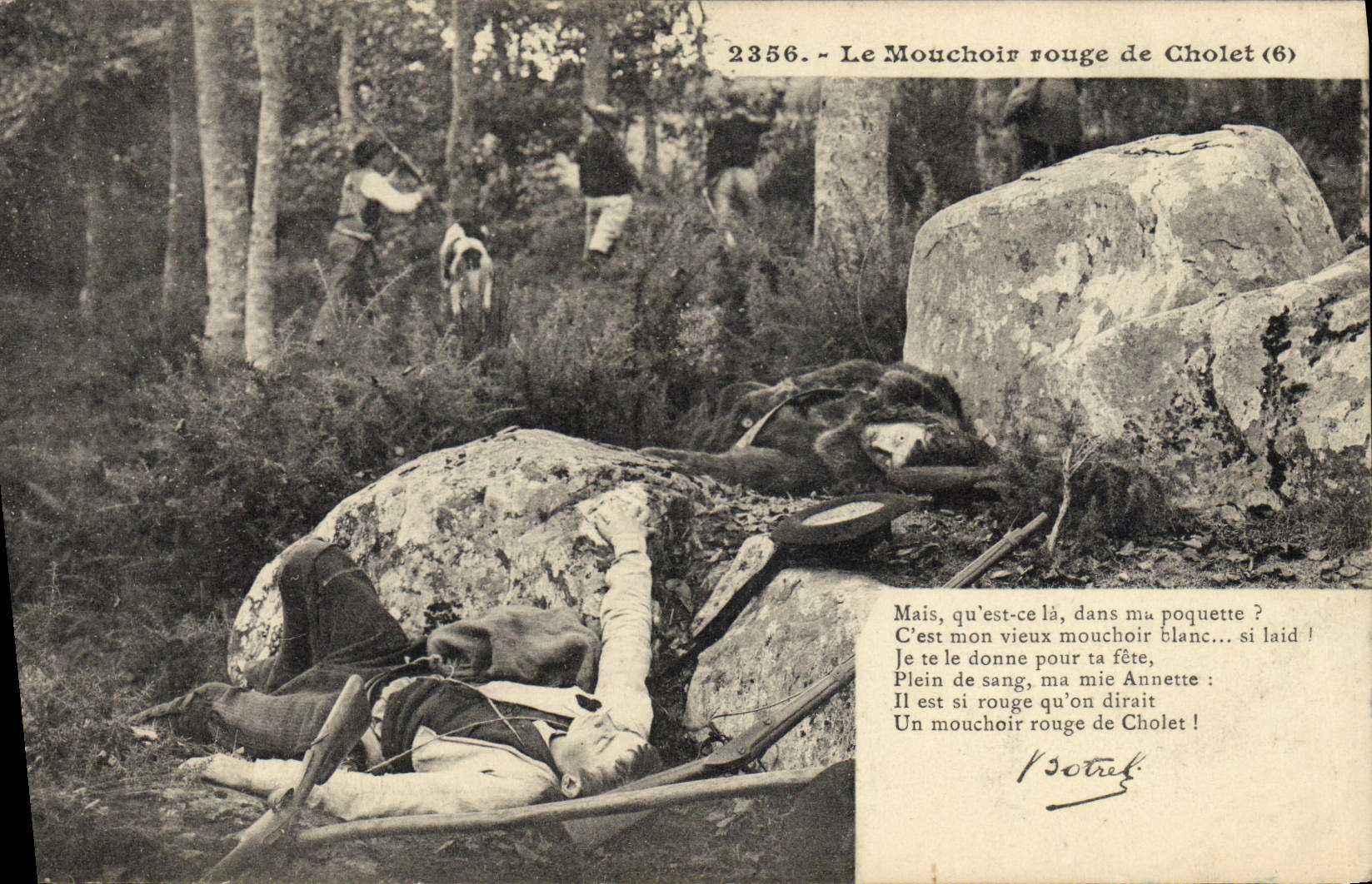 CPA Folklore Le mouchoir rouge de Cholet 