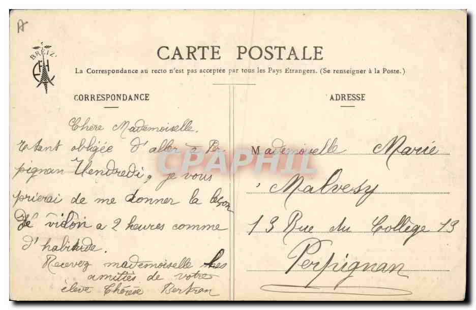 CPA Folklore Le mouchoir rouge de Cholet Les chansons de Botrel illustrees  — Verso