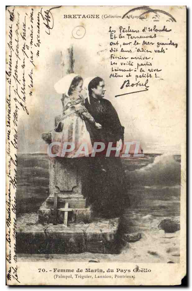 CPA Folklore Bretagne Femmme de Marin du Pays Goello Paimpol Treguier Lannion Pontrieux 