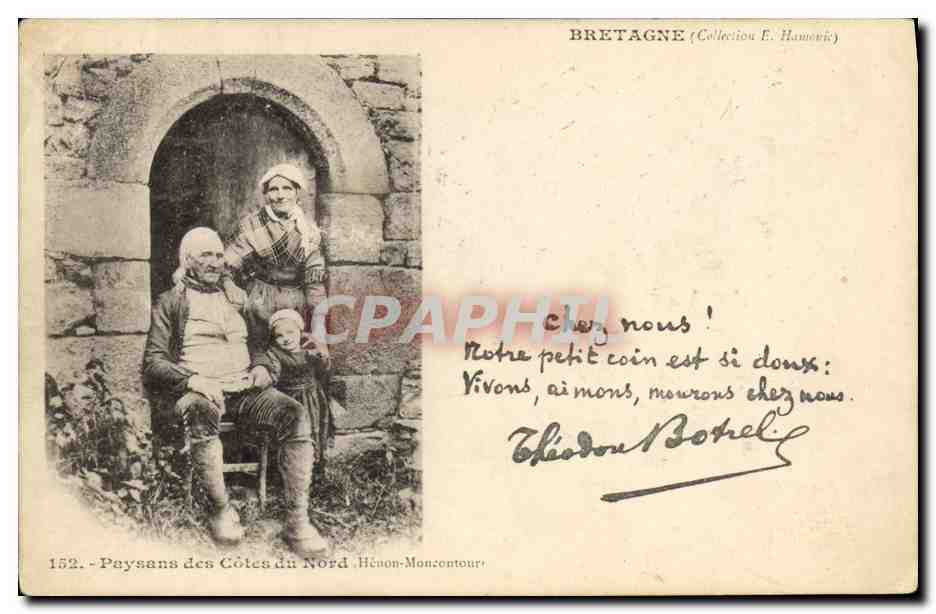 CPA Folklore Botrel Paysans du Cote Nord 
