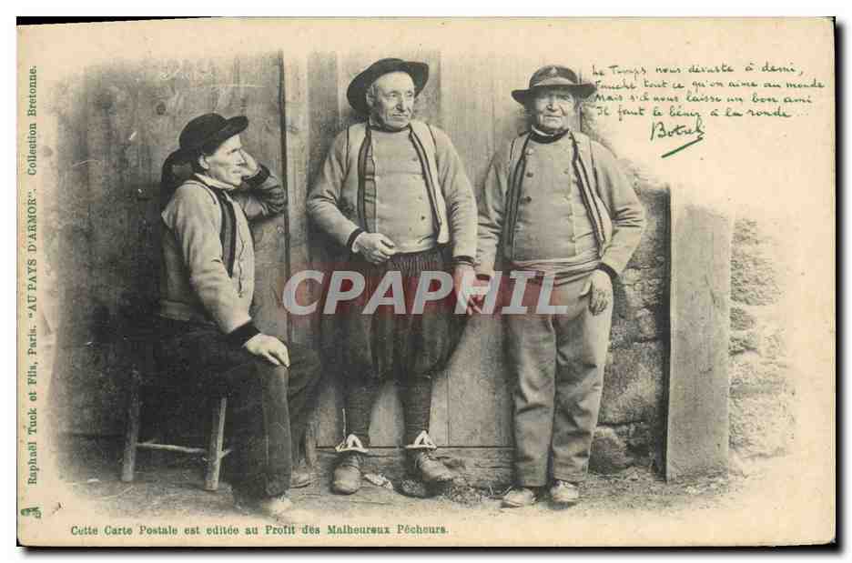 CPA Folklore Botrel Marins 