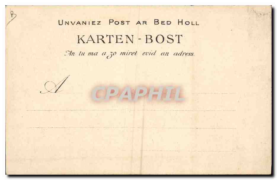 CPA Folklore Botrel Le chansonnier breton Theodore Botrel  — Verso