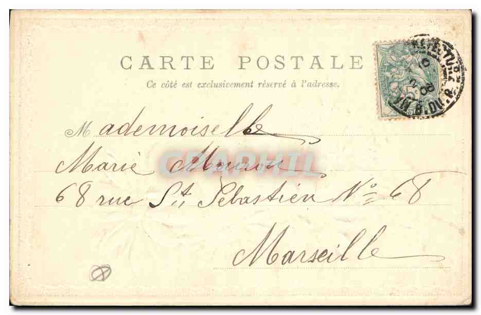 CPA Fantaisie Fleurs  — Rückseite