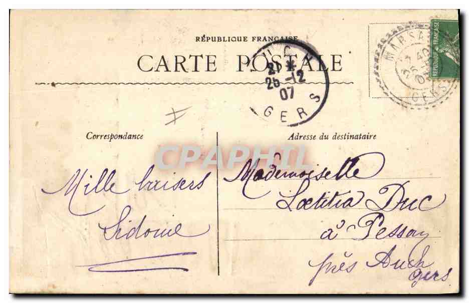 CPA Fantaisie Fleurs Noel  — Back