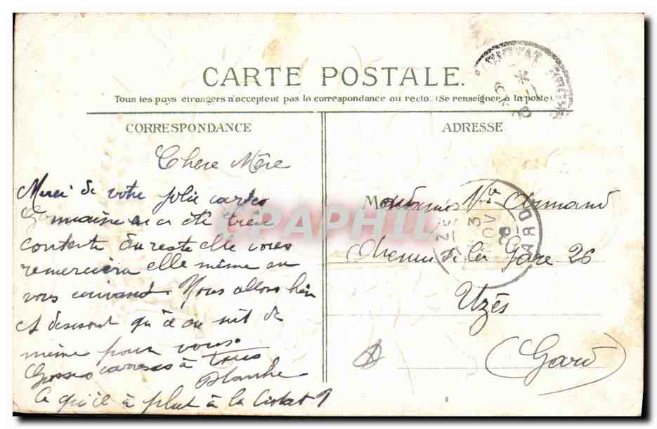 CPA Fantaisie Fleurs  — Verso