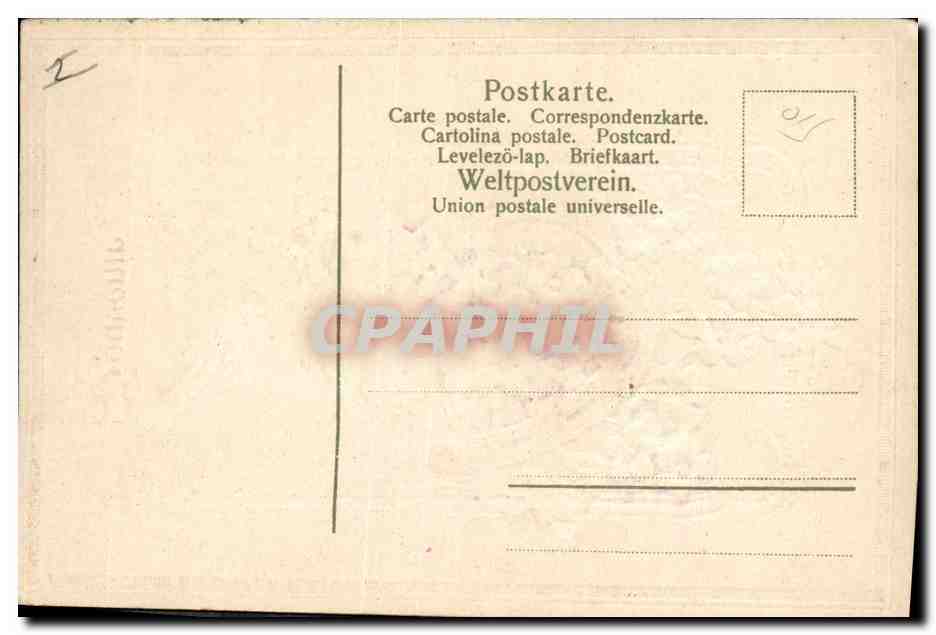 CPA Fantaisie Fleurs  — Rückseite