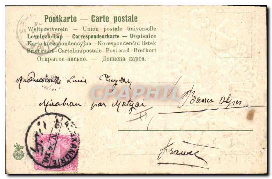 CPA Fantaisie Fleurs  — Verso
