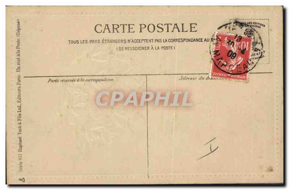 CPA Fantaisie Fleurs Souvenir du 1er Mai  — Rückseite