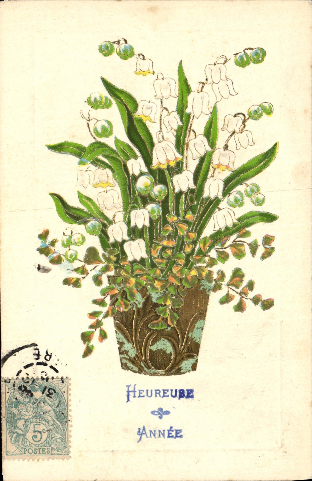 CPA Fantaisie Fleurs Muguet 
