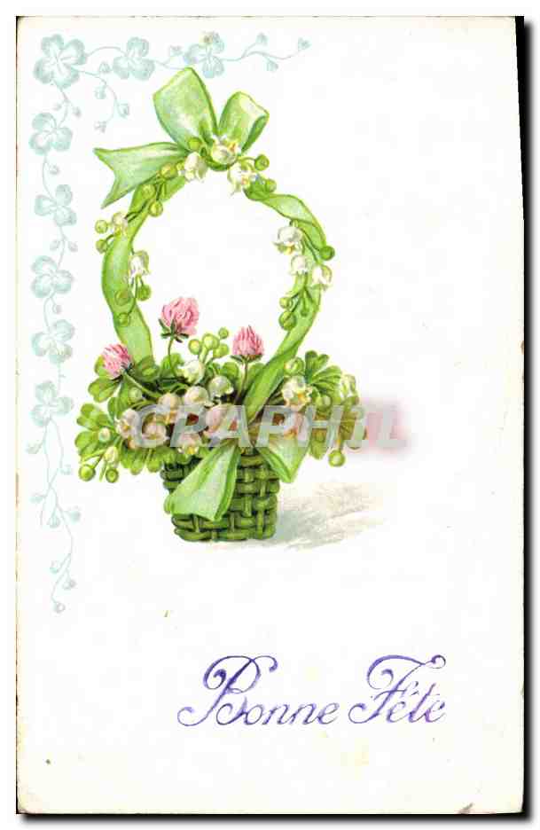 CPA Fantaisie Fleurs Muguet 
