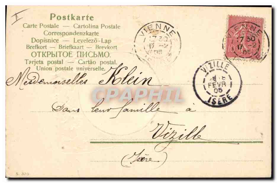 CPA Fantaisie Fleurs Enfant  — Rückseite