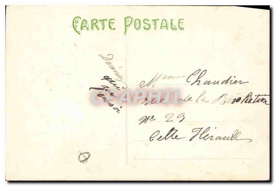 CPA Fantaisie Fleurs Poisson  — Rückseite