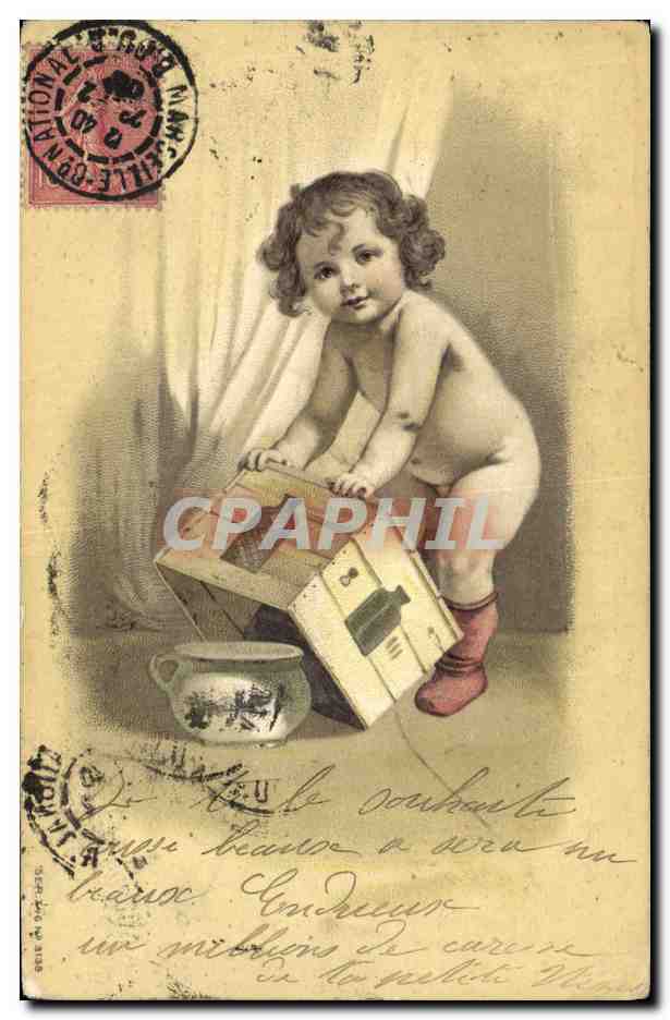 CPA Fantaisie Fleurs Enfant 