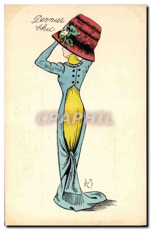 CPA Fantaisie Illustrateur Femme Dernier Chic 