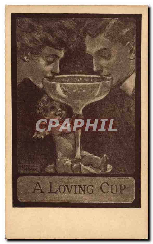 CPA Fantaisie Illustrateur A loving cup Ange 