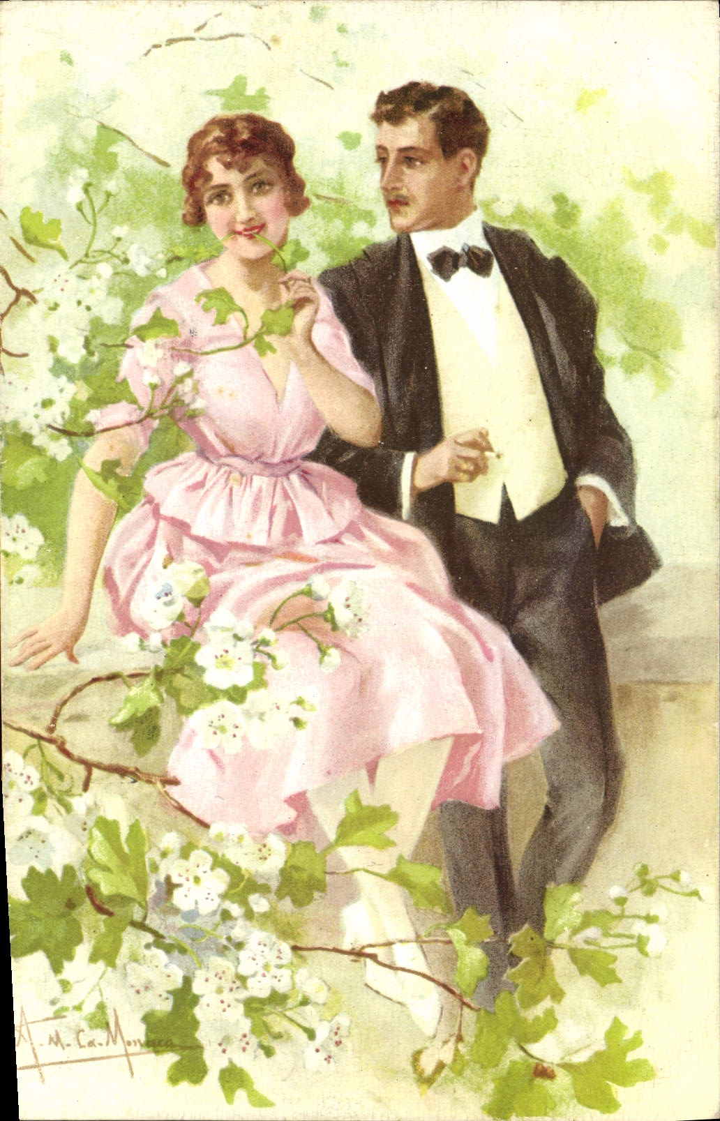 CPA Fantaisie Illustrateur Femme 