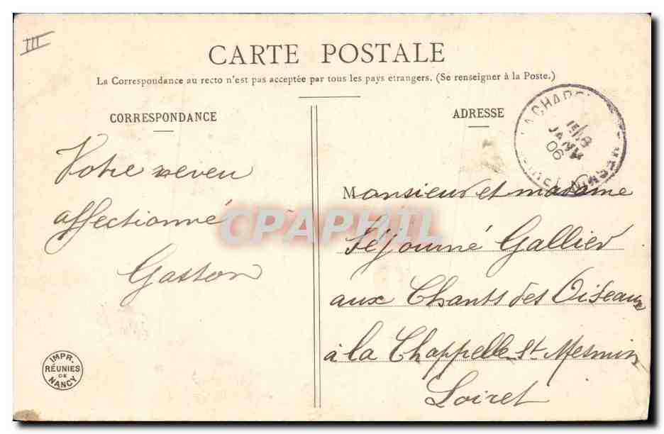 CPA Fantaisie Illustrateur Heureuse Annee 1906 Militaria  — Rückseite