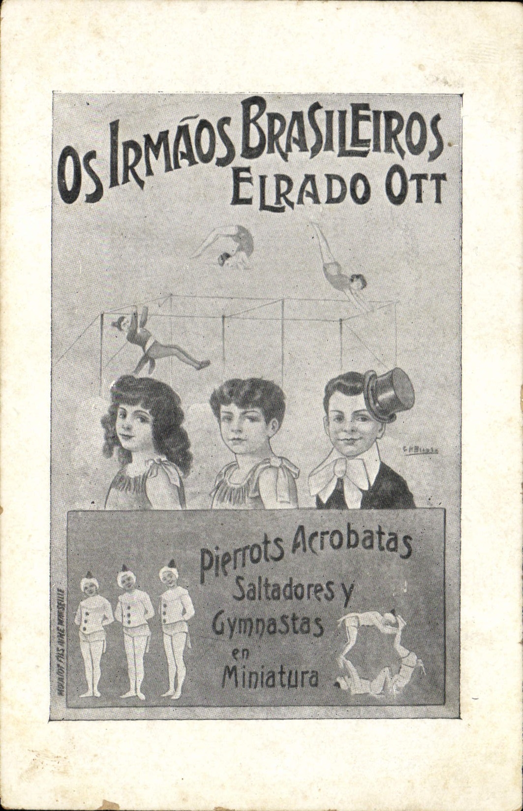 Les Frères Brésiliens Elrado Ott — Acrobates et gymnastes en miniature — Éditeur non visible