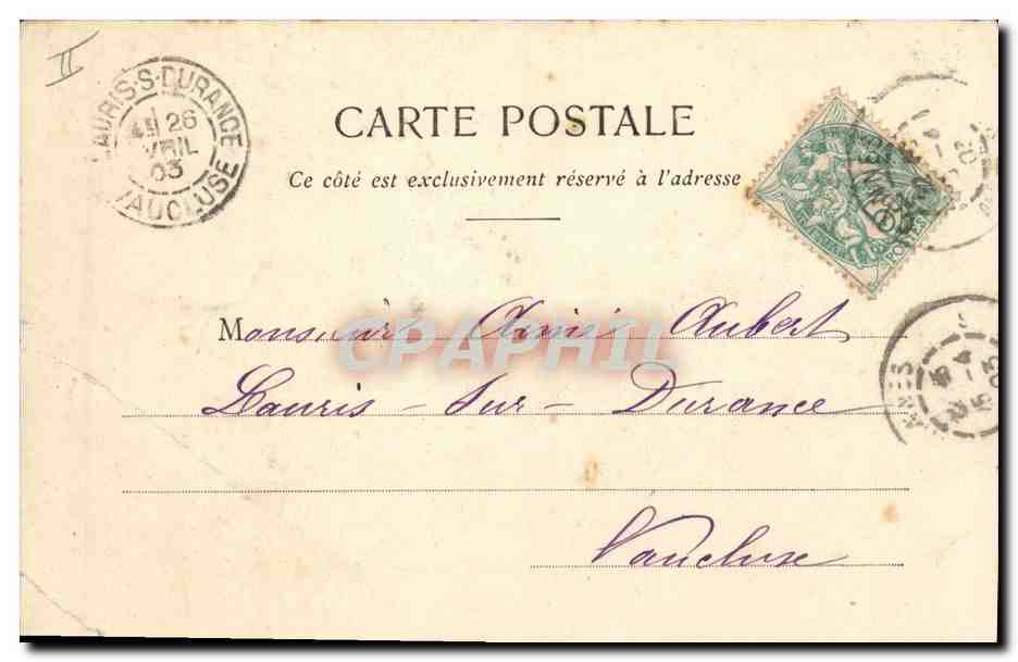 CPA Kiosque de la musique Les allees Cannes  — Verso
