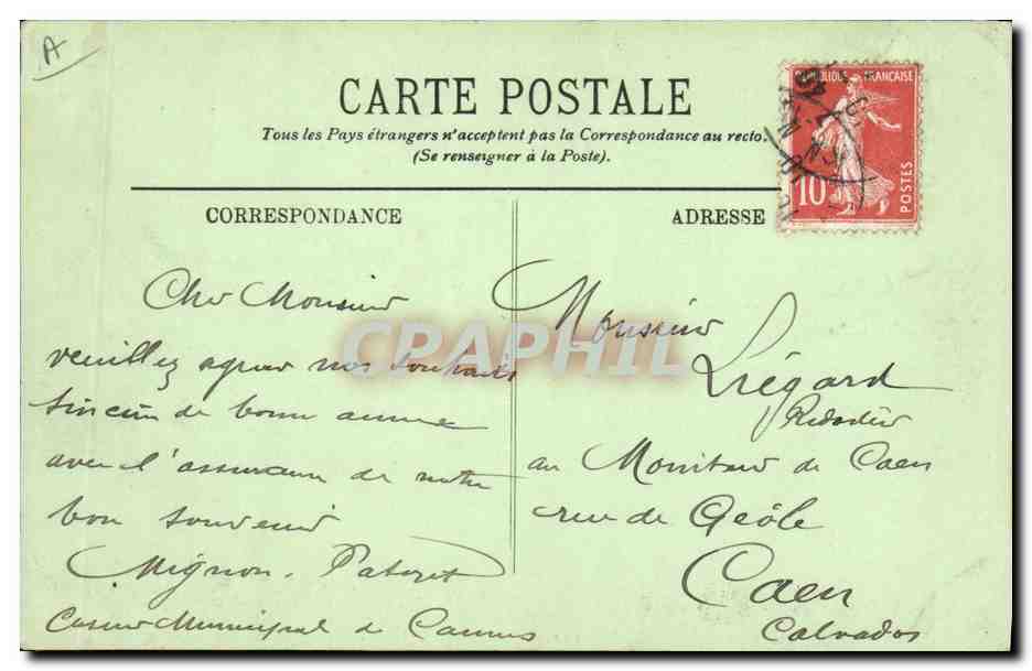 CANNES — Le Concert sur la Place du Casino — LL. — n° 141 — Verso
