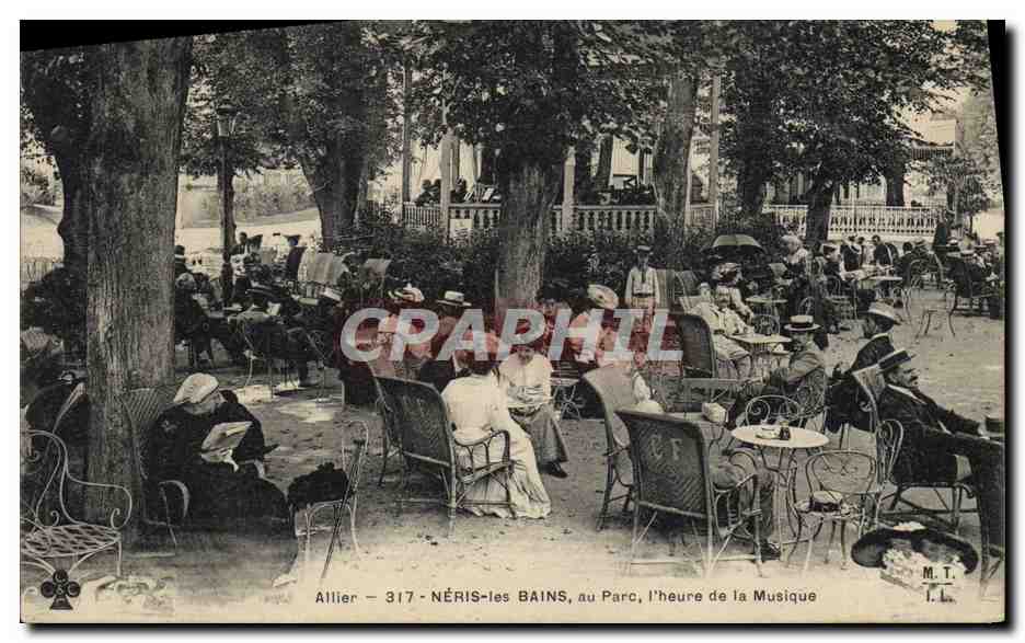 Néris-les-Bains, au Parc, l'heure de la Musique — Allier - 317 — éditeur M.T. (M. T.)