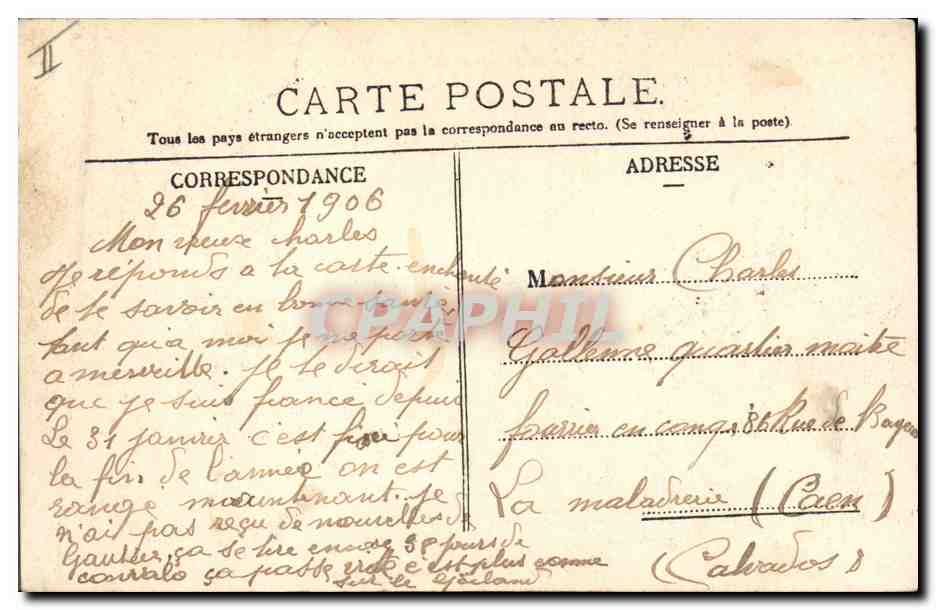 CPA Kiosque Cherbourg Place d'armes et statue de Napoleon 1er  — Verso
