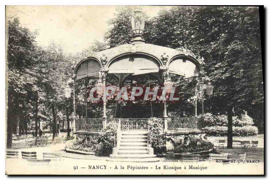 CPA Kiosque a musique A la Pepiniere Nancy 