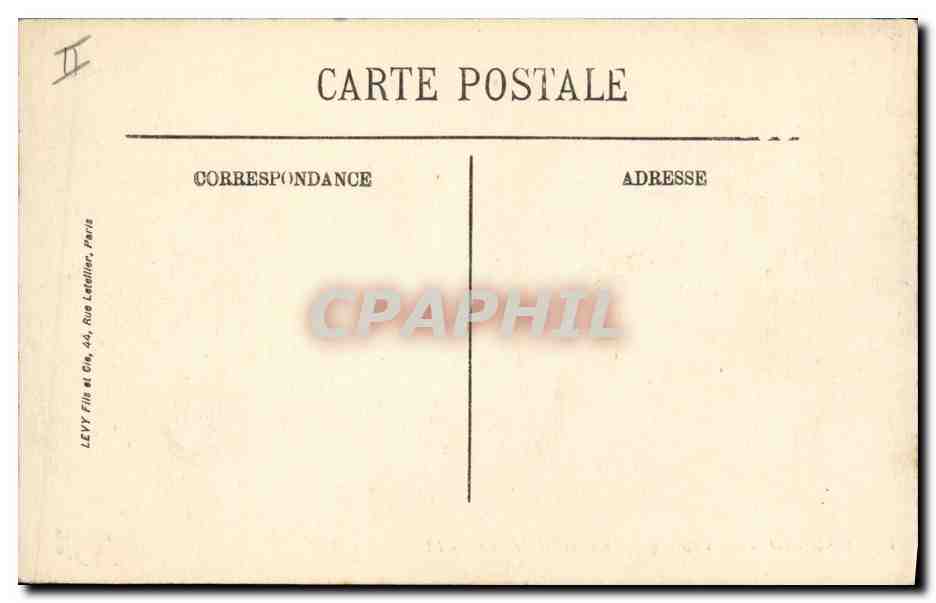 CPA Kiosque a musique et l'eglise Rochefort  — Verso