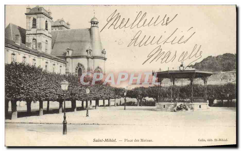 CPA Kiosque Saint Mihiel Place des Moines 