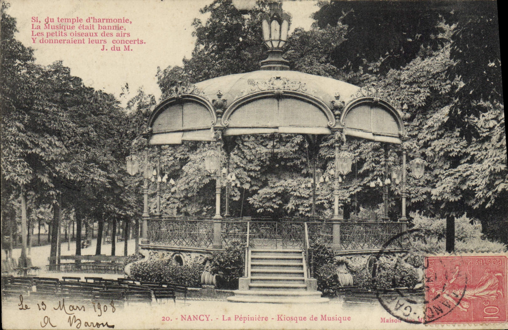 CPA Kiosque de musique La Pepiniere Nancy 