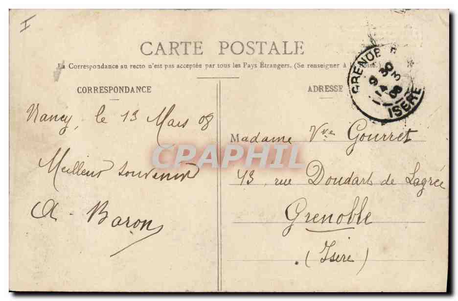 CPA Kiosque de musique La Pepiniere Nancy  — Verso