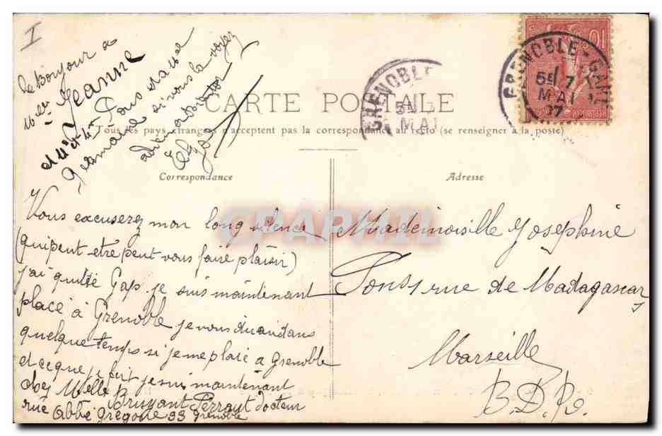CPA Kiosque Grenoble Cygnes  — Rückseite